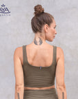 Jaya Yoga Crop Top Janine - olive