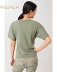 Mandala Butterfly T-Shirt - charcoal green
