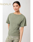 Mandala Butterfly T-Shirt - charcoal green