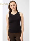 Mandala Cropped Ruffled Top - black