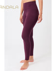Mandala Monoprinted Tights - bordeaux