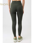 Mandala Monoprinted Tights - moss