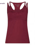 Yamadhi Yoga Racerback Top Bio-Baumwolle - weinrot