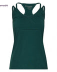 Yamadhi Yoga Racerback Top Bio-Baumwolle - dunkelgrün