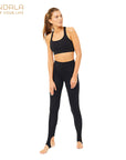 Mandala Cross Back Bra - black