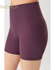 Mandala Biker Shorts Rib - burgundy