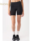 Mandala Biker Shorts - black