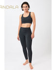 Mandala Monoprinted Tights - anthra