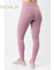 Mandala Monoprinted Tights - leo mauve