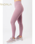 Mandala Monoprinted Tights - leo mauve