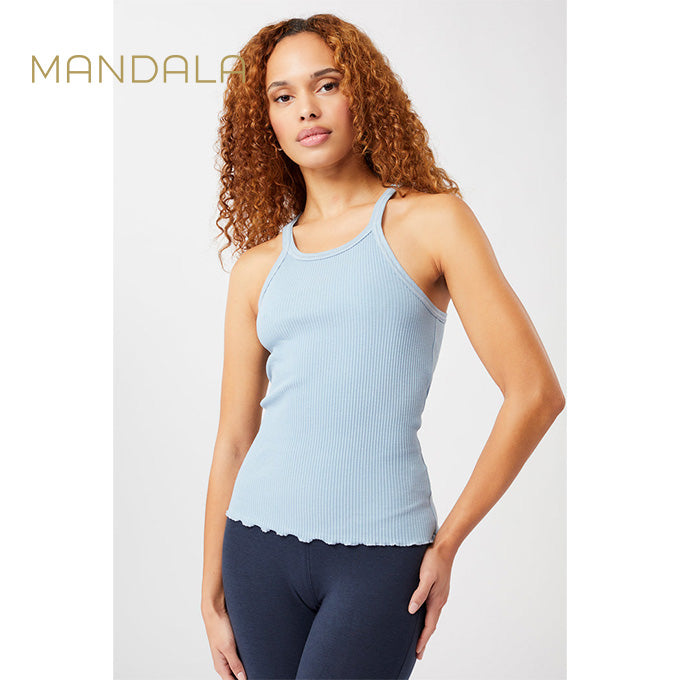 Mandala Ribbed Tank Top - atlas
