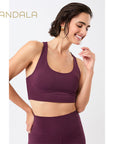 Mandala Sports Bra Printed - bordeaux print