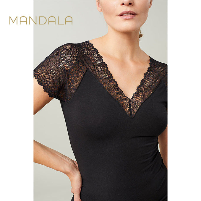 Mandala Swanlake Top - black