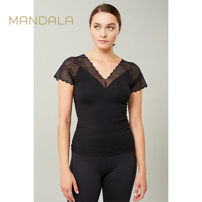 Mandala Swanlake Top - black