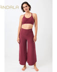 yogahose tulip weiter  Schnitt rot von mandala aus tencel