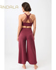 yogahose tulip weiter  Schnitt rot von mandala aus tencel
