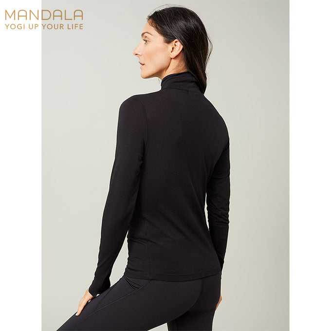 Mandala Turtle Neck Longsleeve - black