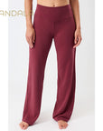 yogahose gerader weiter  Schnitt rot von mandala aus tencel