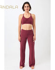 yogahose gerader weiter  Schnitt rot von mandala aus tencel