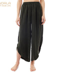 Mandala Tulum Pants aus veganer Seide - olive