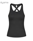 Niyama Crossed Back Tank Top - schwarz