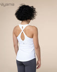 Niyama Crossed Back Tank Top - white